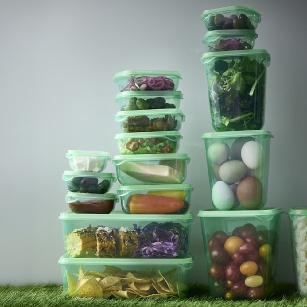 IKEA Green Food Storage Container Set kitchen organization take away leftovers